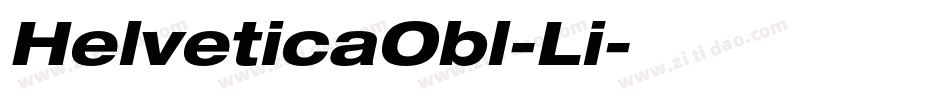 HelveticaObl-Li字体转换