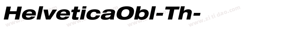 HelveticaObl-Th字体转换