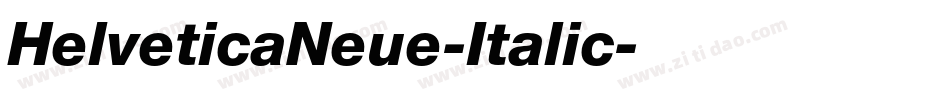 HelveticaNeue-Italic字体转换