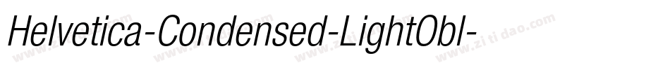 Helvetica-Condensed-LightObl字体转换