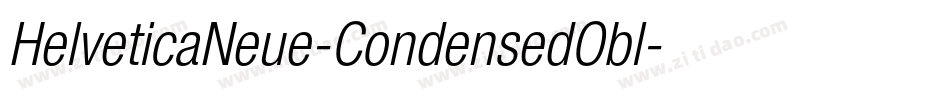 HelveticaNeue-CondensedObl字体转换