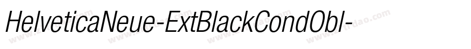 HelveticaNeue-ExtBlackCondObl字体转换
