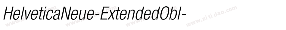 HelveticaNeue-ExtendedObl字体转换