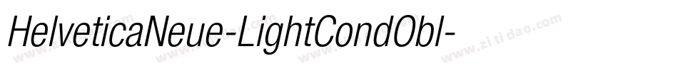 HelveticaNeue-LightCondObl字体转换