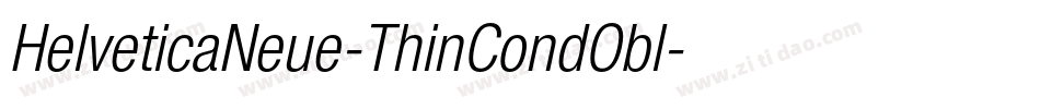 HelveticaNeue-ThinCondObl字体转换