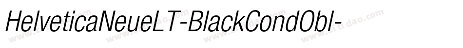 HelveticaNeueLT-BlackCondObl字体转换