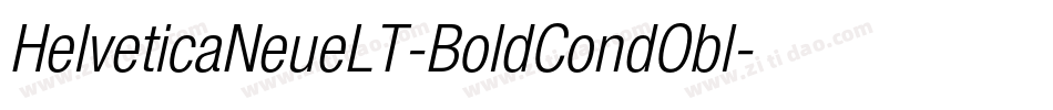 HelveticaNeueLT-BoldCondObl字体转换
