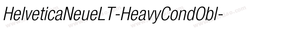 HelveticaNeueLT-HeavyCondObl字体转换