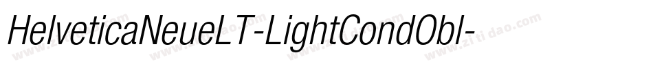 HelveticaNeueLT-LightCondObl字体转换