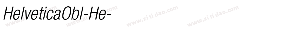 HelveticaObl-He字体转换