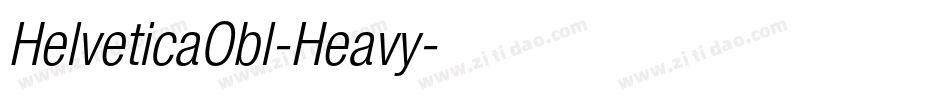 HelveticaObl-Heavy字体转换