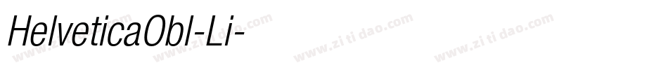 HelveticaObl-Li字体转换
