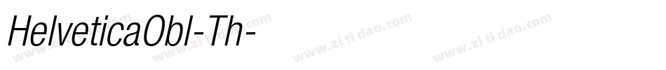HelveticaObl-Th字体转换