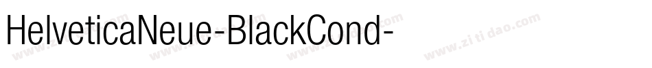 HelveticaNeue-BlackCond字体转换