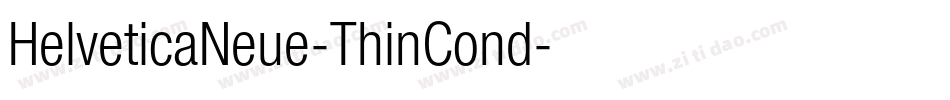 HelveticaNeue-ThinCond字体转换