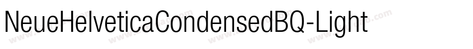 NeueHelveticaCondensedBQ-Light字体转换