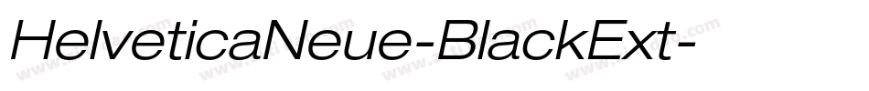 HelveticaNeue-BlackExt字体转换