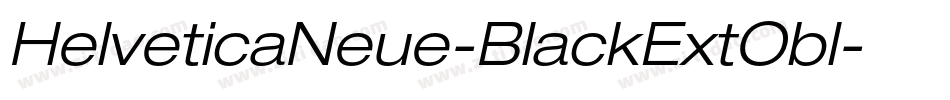 HelveticaNeue-BlackExtObl字体转换