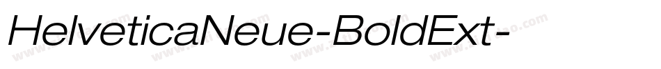 HelveticaNeue-BoldExt字体转换