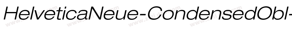 HelveticaNeue-CondensedObl字体转换