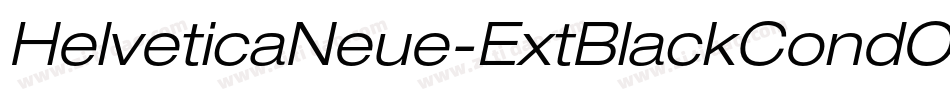 HelveticaNeue-ExtBlackCondObl字体转换