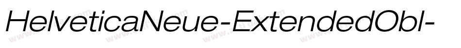 HelveticaNeue-ExtendedObl字体转换