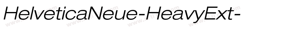 HelveticaNeue-HeavyExt字体转换