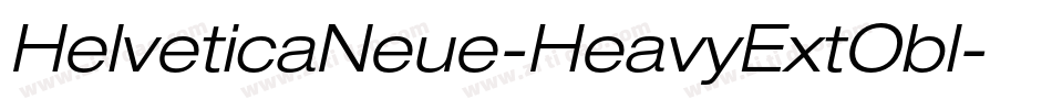 HelveticaNeue-HeavyExtObl字体转换