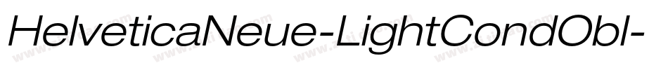 HelveticaNeue-LightCondObl字体转换