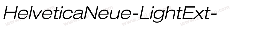 HelveticaNeue-LightExt字体转换