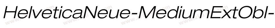 HelveticaNeue-MediumExtObl字体转换