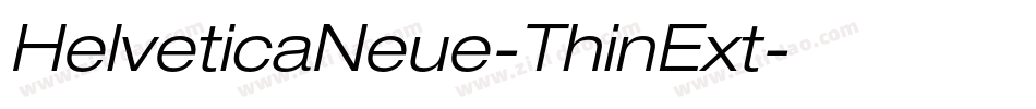 HelveticaNeue-ThinExt字体转换