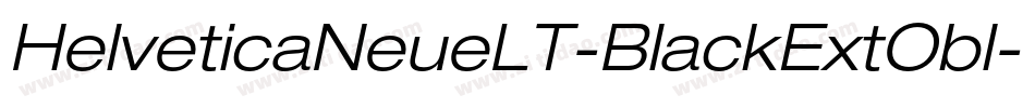 HelveticaNeueLT-BlackExtObl字体转换