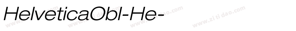 HelveticaObl-He字体转换