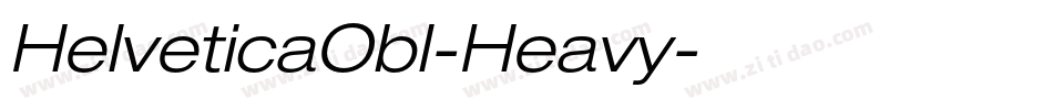 HelveticaObl-Heavy字体转换