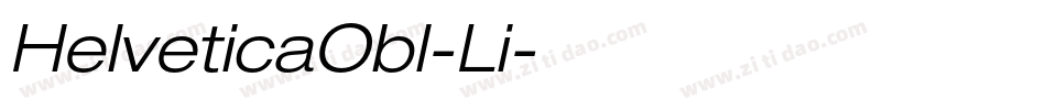 HelveticaObl-Li字体转换