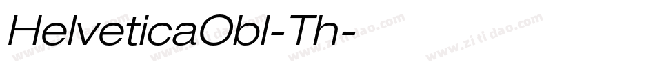 HelveticaObl-Th字体转换