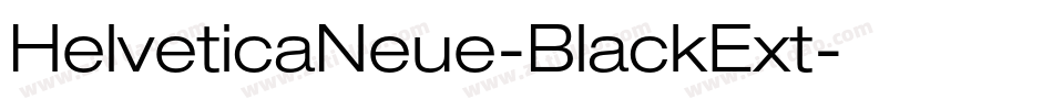 HelveticaNeue-BlackExt字体转换