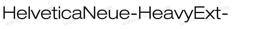 HelveticaNeue-HeavyExt字体转换
