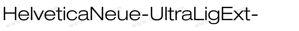 HelveticaNeue-UltraLigExt字体转换