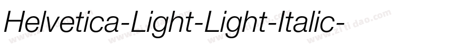 Helvetica-Light-Light-Italic字体转换