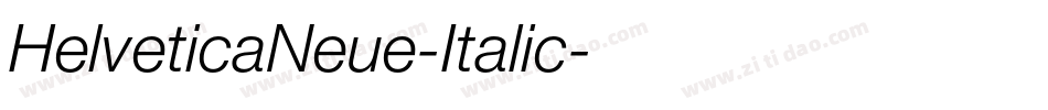 HelveticaNeue-Italic字体转换