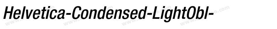 Helvetica-Condensed-LightObl字体转换