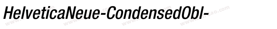 HelveticaNeue-CondensedObl字体转换