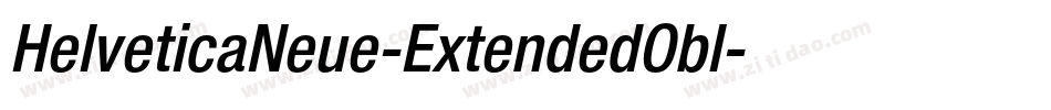 HelveticaNeue-ExtendedObl字体转换