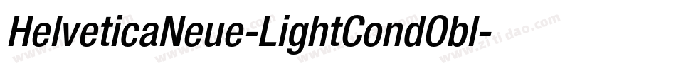 HelveticaNeue-LightCondObl字体转换