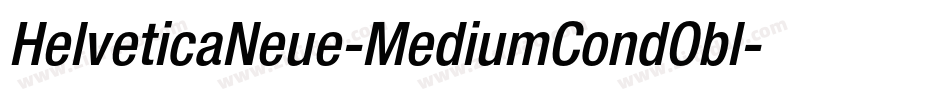 HelveticaNeue-MediumCondObl字体转换