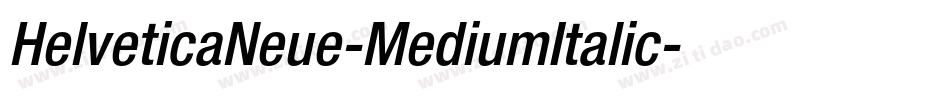 HelveticaNeue-MediumItalic字体转换