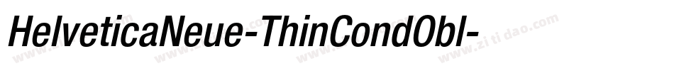 HelveticaNeue-ThinCondObl字体转换