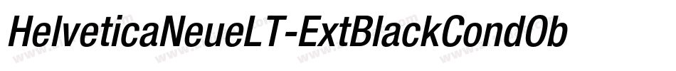 HelveticaNeueLT-ExtBlackCondObl字体转换